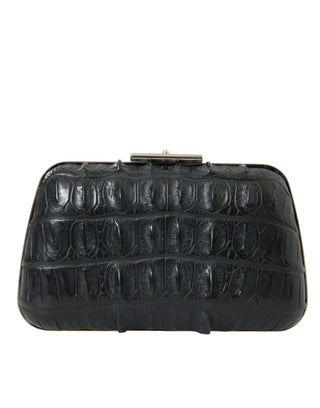 Elegant Crocodile Leather Evening Clutch - IzzySauvage