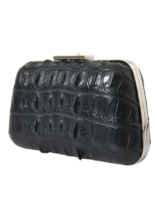 Elegant Crocodile Leather Evening Clutch - IzzySauvage