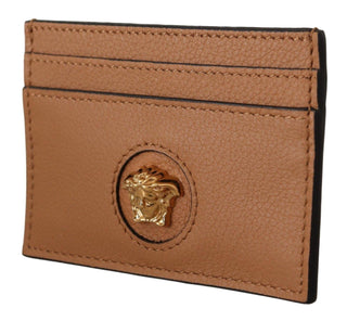 Elegant Medusa Calf Leather Card Holder - IzzySauvage