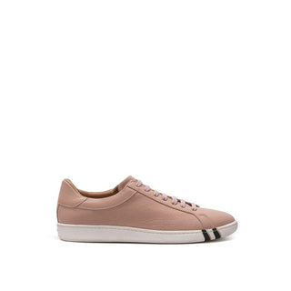 Elegant Pink Leather Sneakers for Women - IzzySauvage