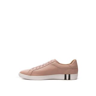 Elegant Pink Leather Sneakers for Women - IzzySauvage