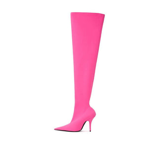 Elegant Pink Polyester Ankle Boots - IzzySauvage