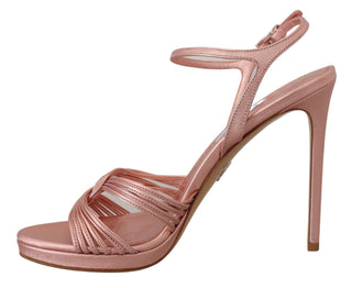 Elegant Pink Stiletto Heel Sandals - IzzySauvage