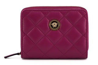 Elegant Purple Quilted Leather Wallet - IzzySauvage