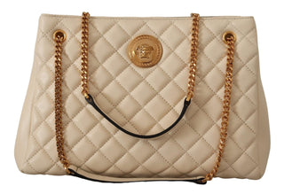 Elegant Quilted Nappa Leather Tote - IzzySauvage