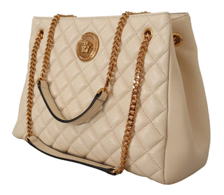 Elegant Quilted Nappa Leather Tote - IzzySauvage