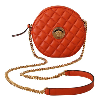 Elegant Round Nappa Leather Crossbody Bag - IzzySauvage