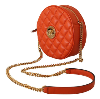 Elegant Round Nappa Leather Crossbody Bag - IzzySauvage