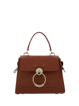 Elegant Sepia Brown Calfskin Shoulder Handbag - IzzySauvage