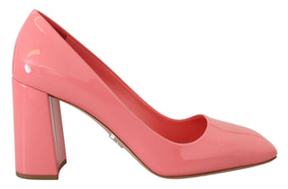 Elegant Square Toe Pink Heels - IzzySauvage