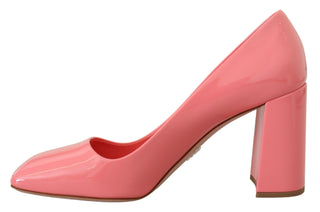 Elegant Square Toe Pink Heels - IzzySauvage