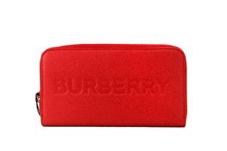 Elmore Red Embossed Logo Leather Continental Clutch Wallet - IzzySauvage