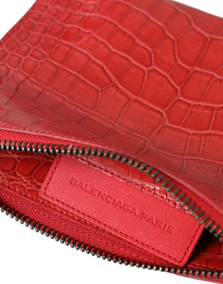 Exotic Red Alligator Leather Clutch - IzzySauvage