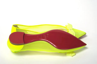 Fluro Yellow Flat Point Toe Shoe - IzzySauvage