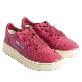 Fuchsia Leather Di Capra Sneaker - IzzySauvage