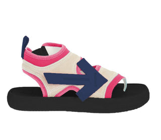 Fuchsia Neoprene Suede Sandals - IzzySauvage