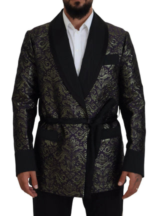 Gold Jacquard Robe Jacket - IzzySauvage