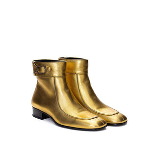 Gold Leather Boot - IzzySauvage