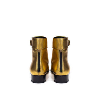 Gold Leather Boot - IzzySauvage