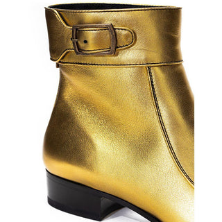 Gold Leather Boot - IzzySauvage