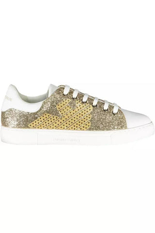 Gold Polyester Women Sneaker - IzzySauvage