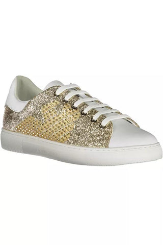 Gold Polyester Women Sneaker - IzzySauvage