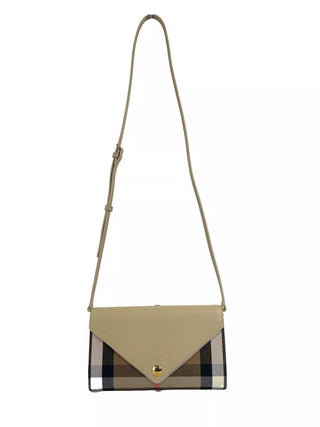 Hannah Small House Check Coca Leather Crossbody Bag - IzzySauvage