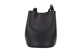 Lorne Small Black Haymarket Check Pebble Leather Bucket Handbag Purse - IzzySauvage