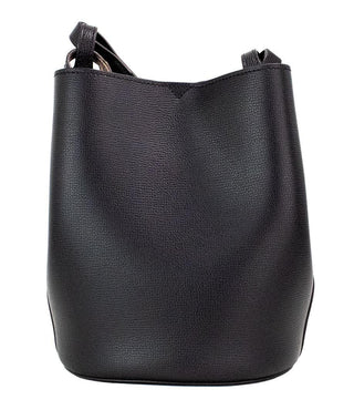 Lorne Small Black Haymarket Check Pebble Leather Bucket Handbag Purse - IzzySauvage