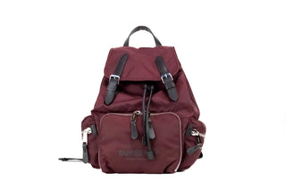 Medium Burgundy Econyl Nylon Rucksack Drawstring Backpack Bookbag - IzzySauvage