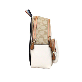 Mini Court Signature Pear Motif Shoulder Backpack Bookbag Bag Chalk Taffy - IzzySauvage