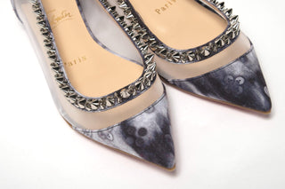 Multicolor Print Silver Flat Point Toe Shoe - IzzySauvage