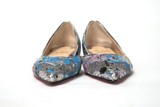 Multicolor Silver Flat Point Toe Shoe - IzzySauvage