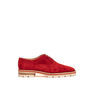 Red Suede Flat Shoe - IzzySauvage