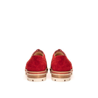 Red Suede Flat Shoe - IzzySauvage