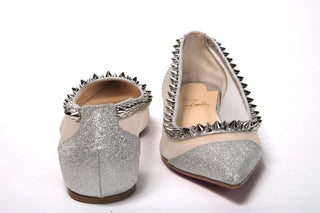 Silver Flat Point Toe Shoe - IzzySauvage