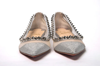 Silver Flat Point Toe Shoe - IzzySauvage