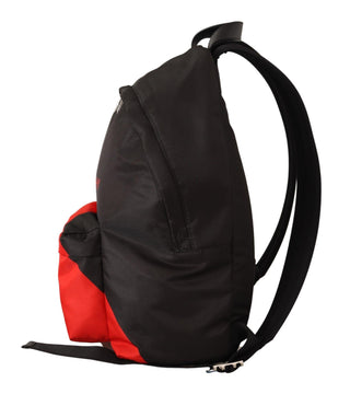 Sleek Urban Backpack in Black and Red - IzzySauvage