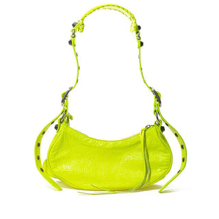 Sunny Yellow Leather Handbag Treasure - IzzySauvage