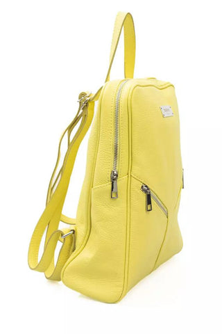 Sunshine Yellow Leather Backpack - IzzySauvage