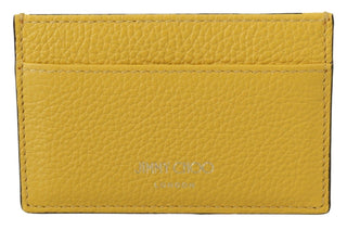 Sunshine Yellow Leather Card Holder - IzzySauvage