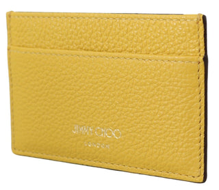 Sunshine Yellow Leather Card Holder - IzzySauvage