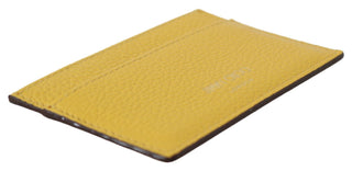 Sunshine Yellow Leather Card Holder - IzzySauvage