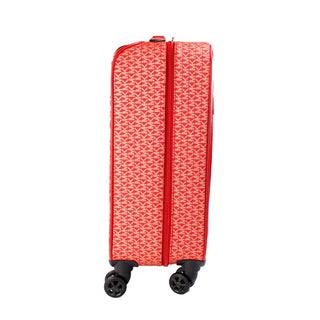 Travel Small Red Signature Trolley Rolling Suitcase Carry On Bag - IzzySauvage