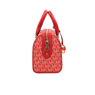 Travel XS Bright Red Signature PVC Duffle Crossbody Bag Purse - IzzySauvage