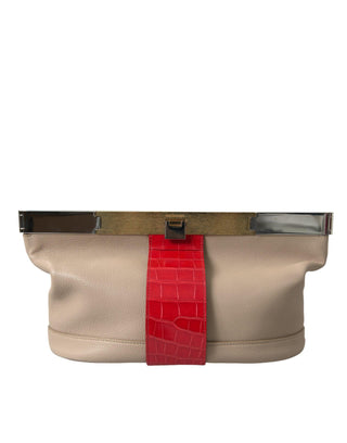 Two Tone Exotic Leather Clutch - IzzySauvage