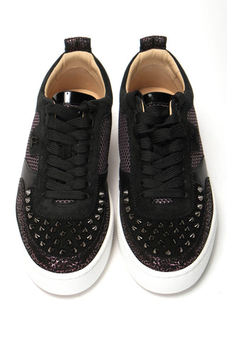 Version Black Happy Rui Spikes Flat Shoes - IzzySauvage