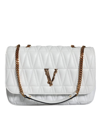 White Mini Nappa Leather Crossbody Shoulder Bag - IzzySauvage