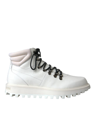 White Vulcano Trekking Men Ankle Boots Shoes - IzzySauvage