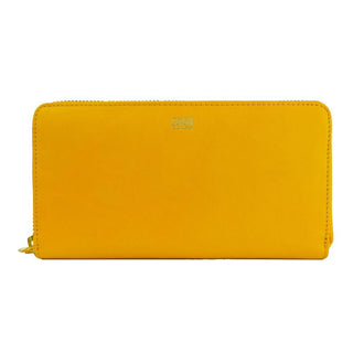 Yellow Calfskin Women Wallet - IzzySauvage